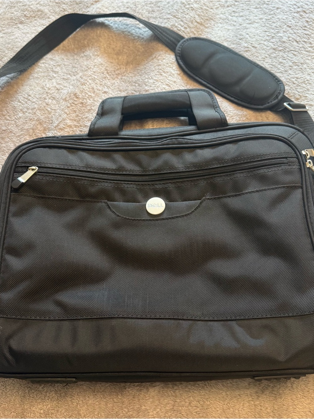 Dell Black Professional Laptop Briefcase with Shoulder Strap
